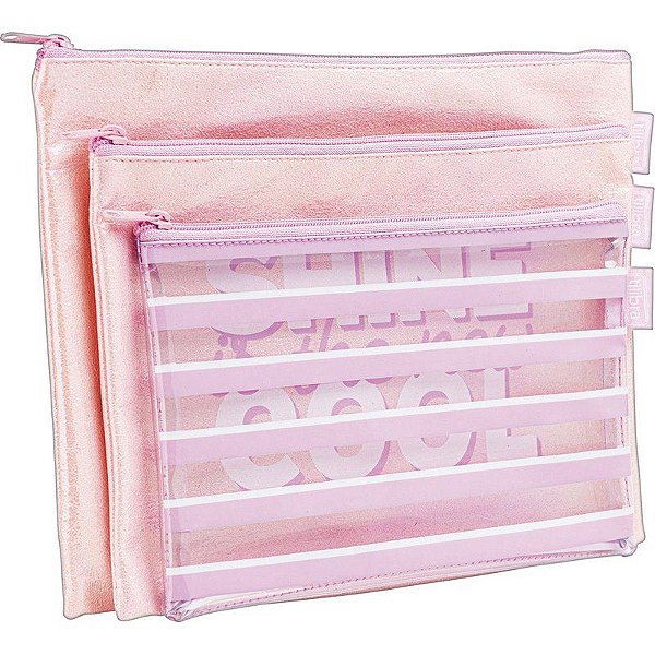 Estojo Conj Slim Academie Shine - Tilibra