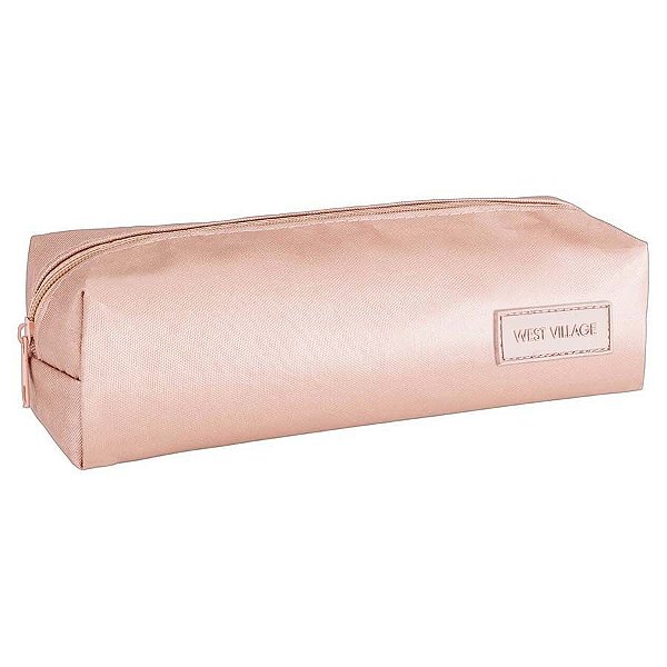 Estojo Simples M West Villag Metal Rose - Tilibra