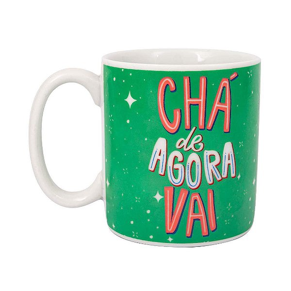 Caneca Cilindrica Cha De Agora Vai - Uatt