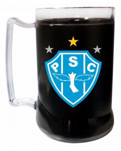 Caneca Com Gel Paysandu Preta Escudo - Cebola