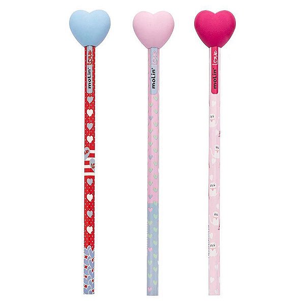 Lapis Preto Hb Top Coracao - Molin