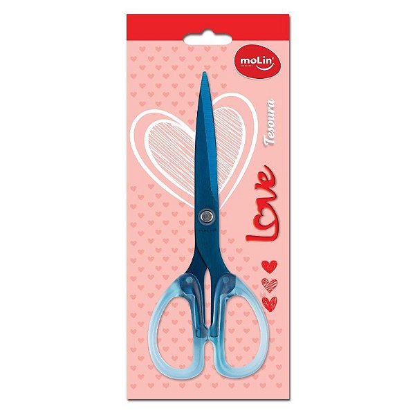 Tesoura Love Blue Titanium - Molin