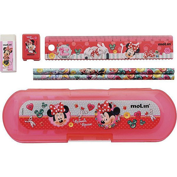 Kit Desk C/7 Itens Minnie Tropical - Molin