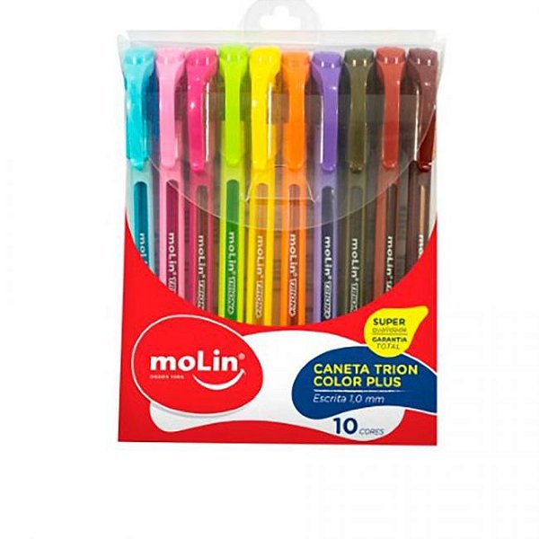 Kit Caneta C/10 Trion Color Plus - Molin