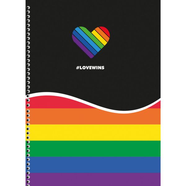 Caderno Esp Univ Cd 20m 320f Love Wins - Sd