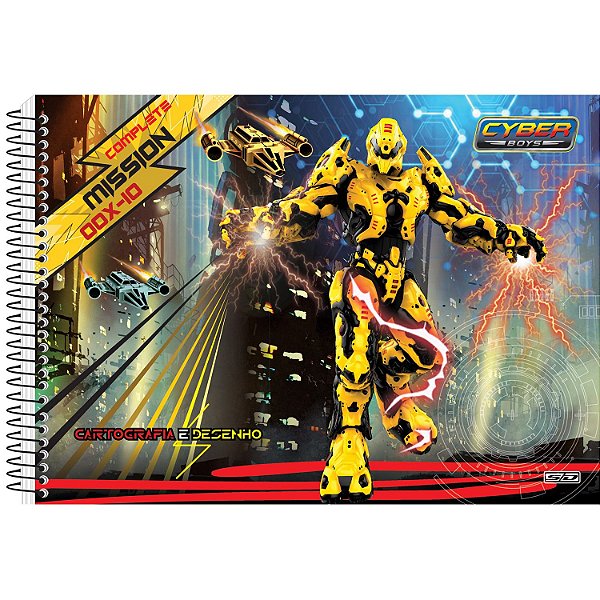 Caderno Esp Cartografia Cd 60f Cyber Boys-sd