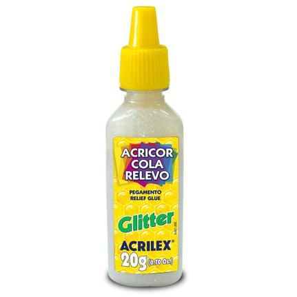 Cola C/glitter N/02 Crystal Relevo - Acrilex