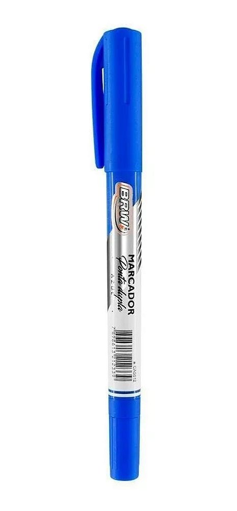 Marcador Ponta Dupla Cd/dvd Azul - Brw