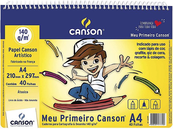 Caderno A4 140g 40f Meu Primeiro Canson - Canson