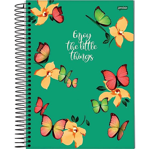 Caderno Esp Univ Cd 10m 160f Flower Power -jandaia