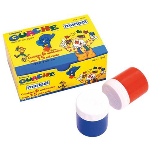 Tinta Guache 15ml C/6 Cores - Maripel