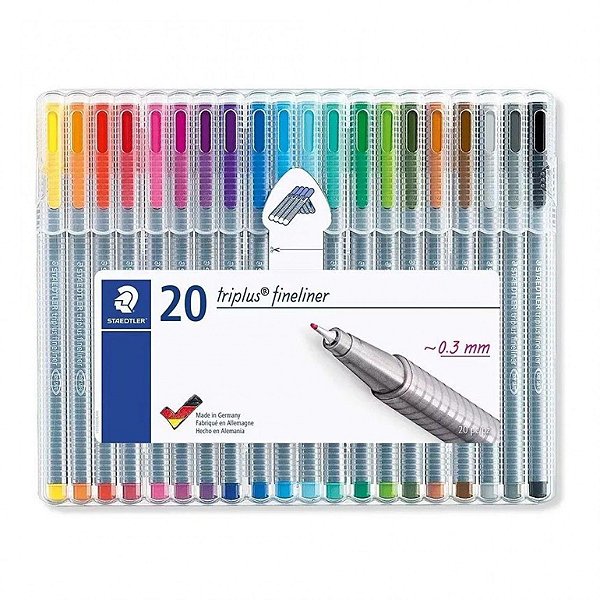 Estojo C/20 Fineliner 0,3mm Triplus - Staedtler