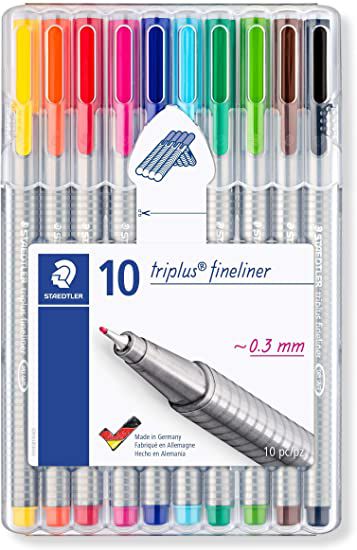 Estojo C/10 Fineliner 0,3mm Triplus - Staedtler