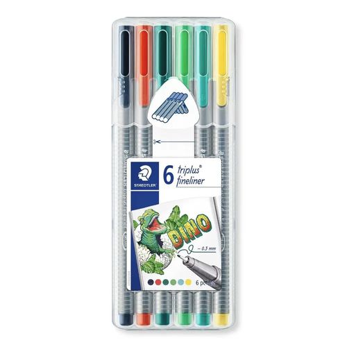 Estojo C/6 Fineliner 0,3mm Trip Dino - Staedtler