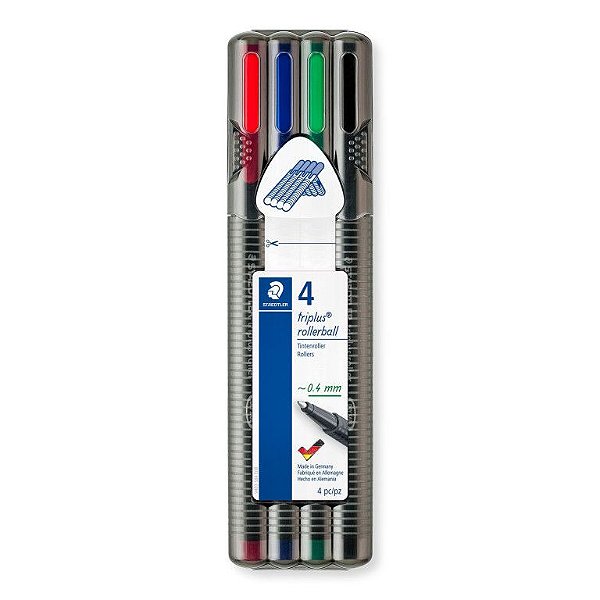 Estojo C/4 Rollerball 0,4mm Triplus - Staedtler