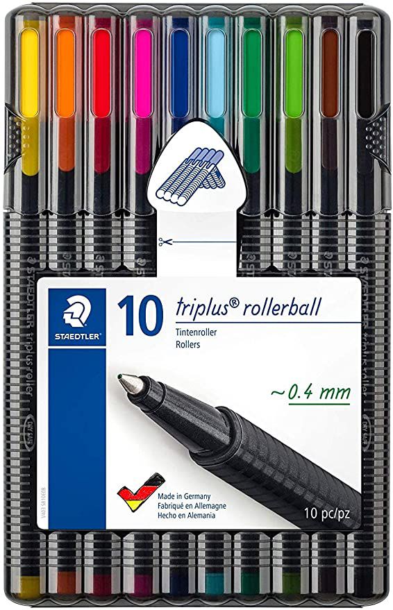 Estojo C/10 Rollerball 0,4mm Triplus - Staedtler