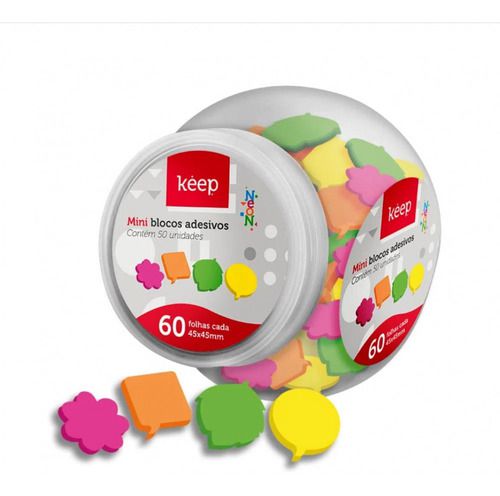 Mini Bloco Adesivo Fun Neon Sortido - Keep