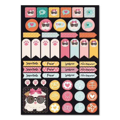 Adesivo Papel 2f Happy Cachorro - Me Encanta