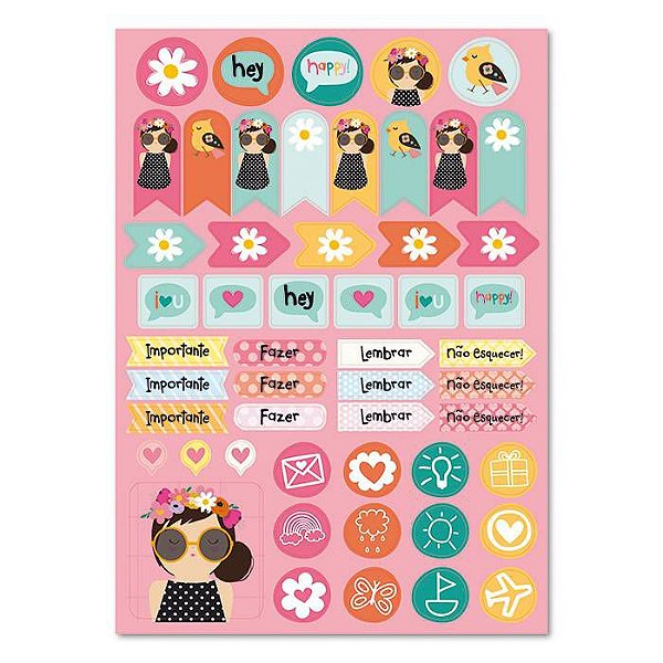 Adesivo Papel 2f Happy Hey - Me Encanta