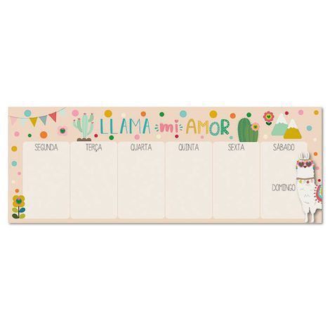Bloco Planner Teclado Lhama - Me Encanta