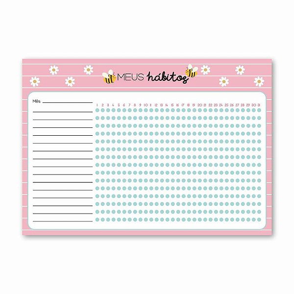 Bloco 120g 24f Meus Habitos Hola Bee - Me Encanta