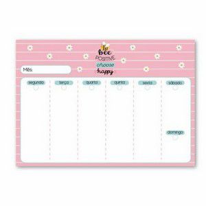 Bloco Planner Semanal 90g 60f Hola Bee -me Encanta