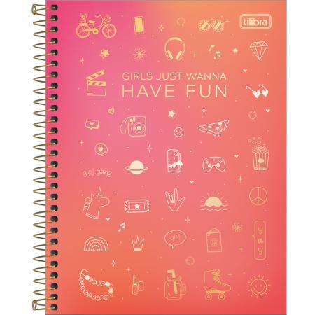 Caderno Esp Cd Coleg 10m160f Doodles - Tilibra