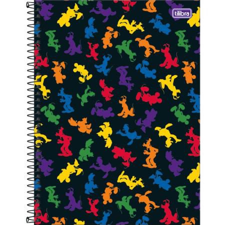 Caderno Esp Cd Univ 10m 160f Mickey Rainbo-tilibra