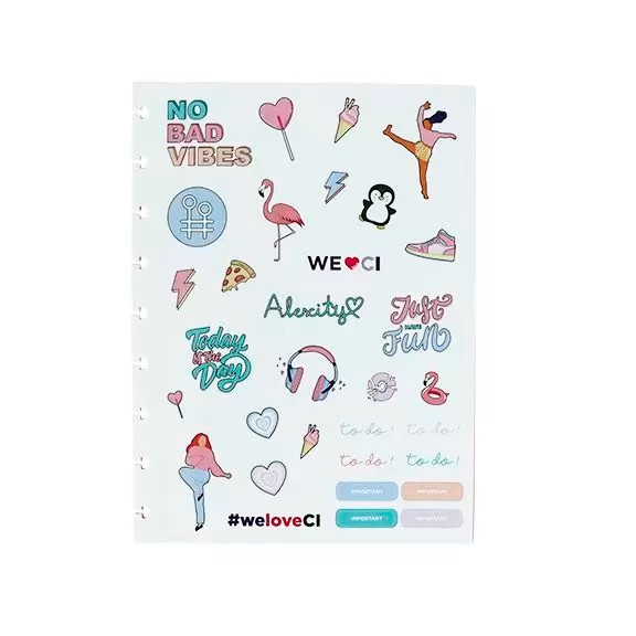 Folha Adesivo Medio Felicity - Caderno Inteligente