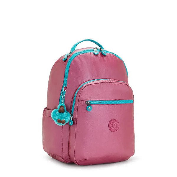 Mochila Costas Seoul Fresh Pink Met - Kipling