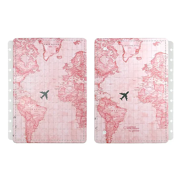 Capa E Contra M Mapa Mundi Rs- Caderno Inteligente