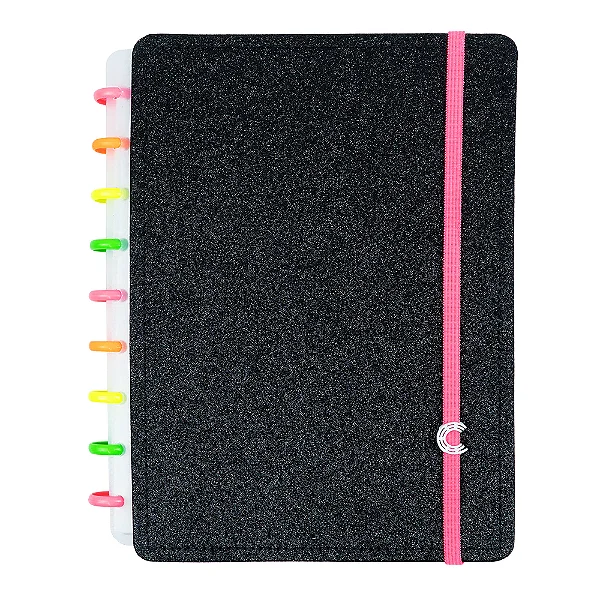 Caderno Medio Lets Gl Neon Bk- Caderno Inteligente