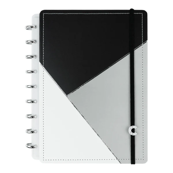 Caderno Medio Grey Glam - Caderno Inteligente