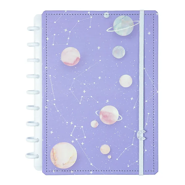 Caderno Medio Purple Galaxy - Caderno Inteligente
