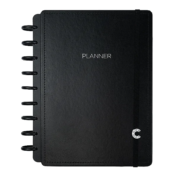 Planner Medio Casual Black - Caderno Inteligente