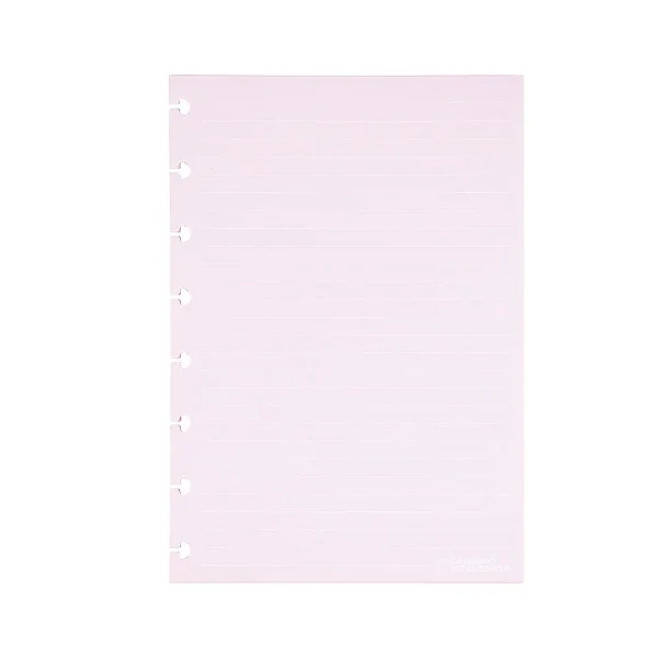 Refil A5 Pautado 90g 50f Rosa- Caderno Inteligente