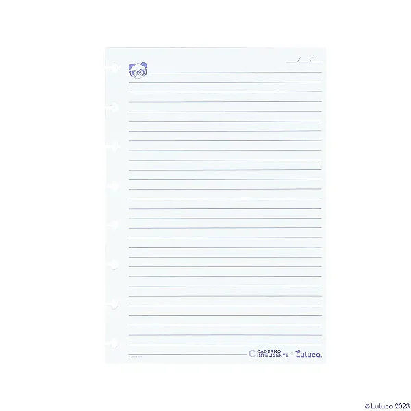 Refil A5 Pautado 90g Luluca - Caderno Inteligente