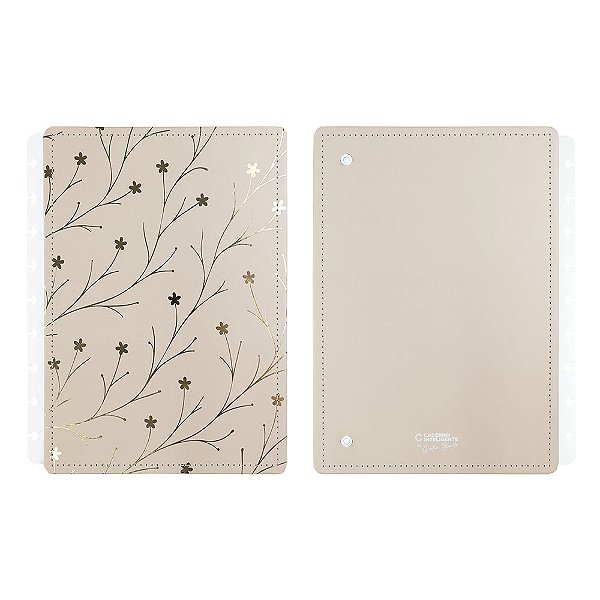 Capa E Contra M Floral Giulia -caderno Inteligente