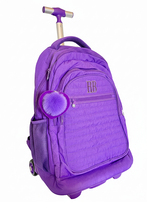 Mochila com Carrinho Rebecca Bonbon Crinkle com Lurex RB24043 - Clio