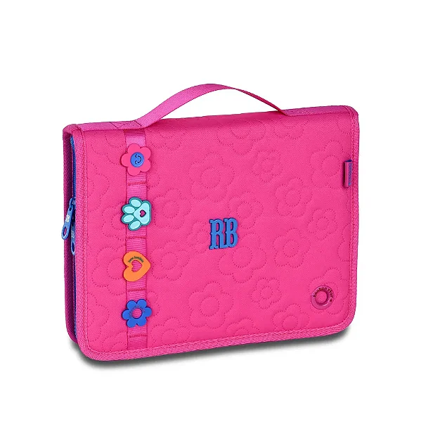 Estojo Fichário 96 Pens Rebecca Bonbon Flower Power Rb26233 - Clio