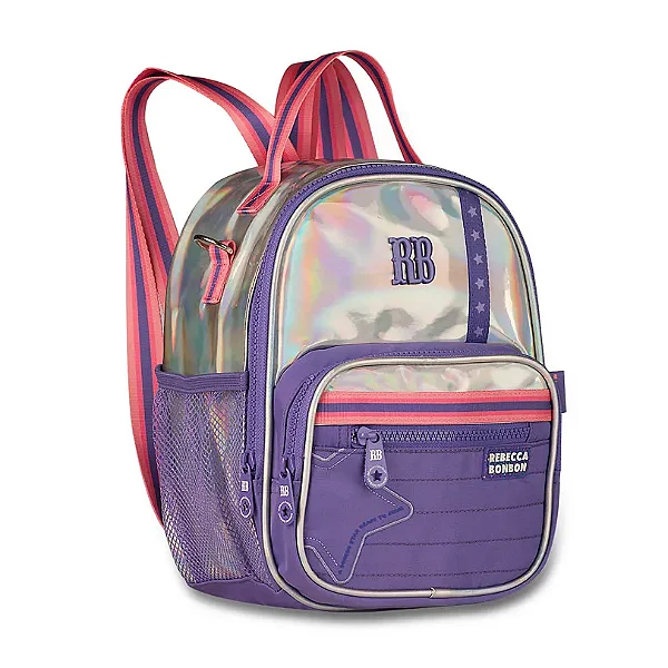 Lancheira Térmica 2 Em 1 Rebecca Bonbon Holo Shine 10" Rb27022- Clio
