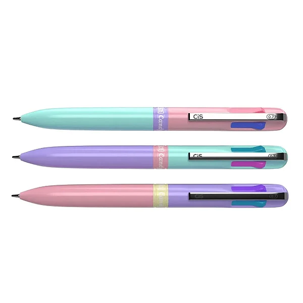 Caneta Esferografica 0,7mm Candy 4 Cores Sortida - Cis