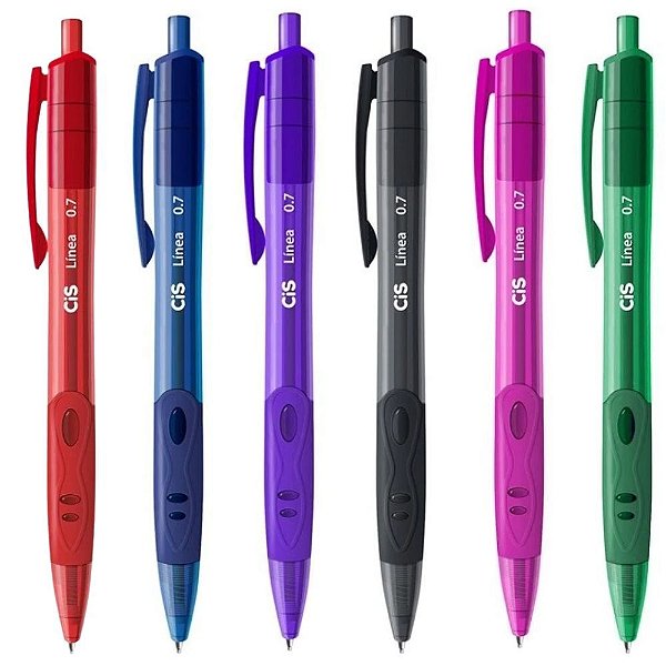 Caneta Esferográfica 0,7mm Retratil Linea - Cis