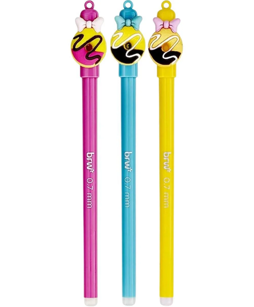 Caneta Esf 0.7mm Gel Apagavel Donuts Sortida - Brw