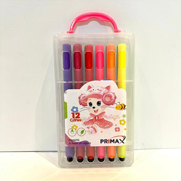 Estojo C/12 Hidrocor A Base Agua - Primax