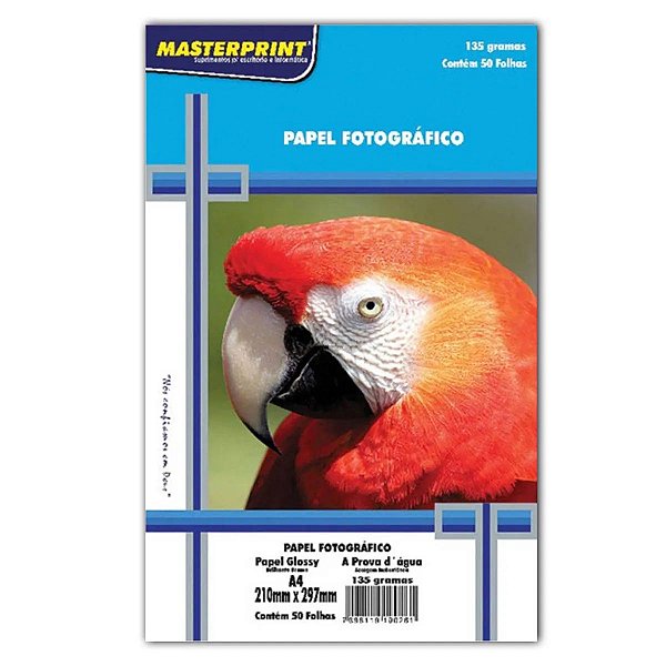 Papel Fotografico A4 135g 50f Prova D- Masterprint