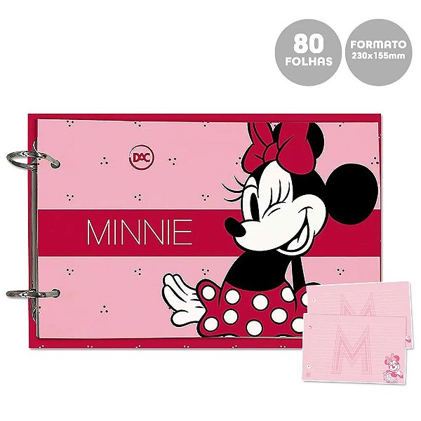 Caderno P/fichario 80f Mini Vert Minnie - Dac