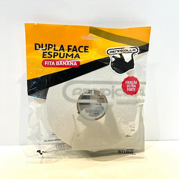 Fita Ades Dupla Face 19mmx5,5m Banana - Rendicolla