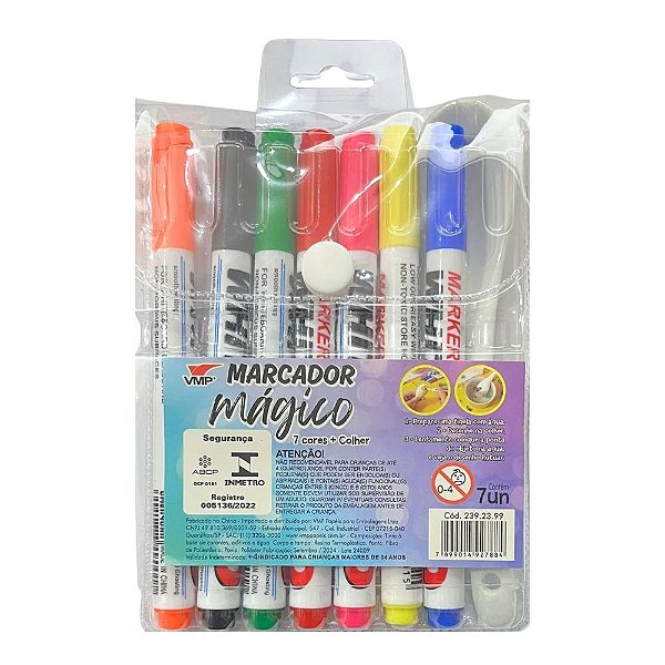 Marcador Magico 7 Cores + Colher - Vmp