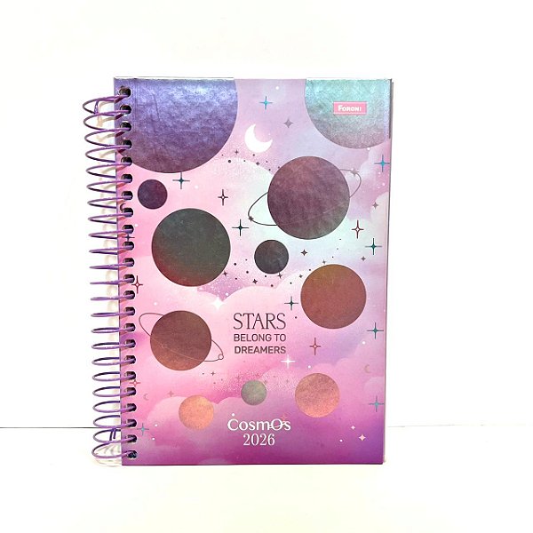 Agenda 2026 Espiral 76 folhas Cosmos - Foroni